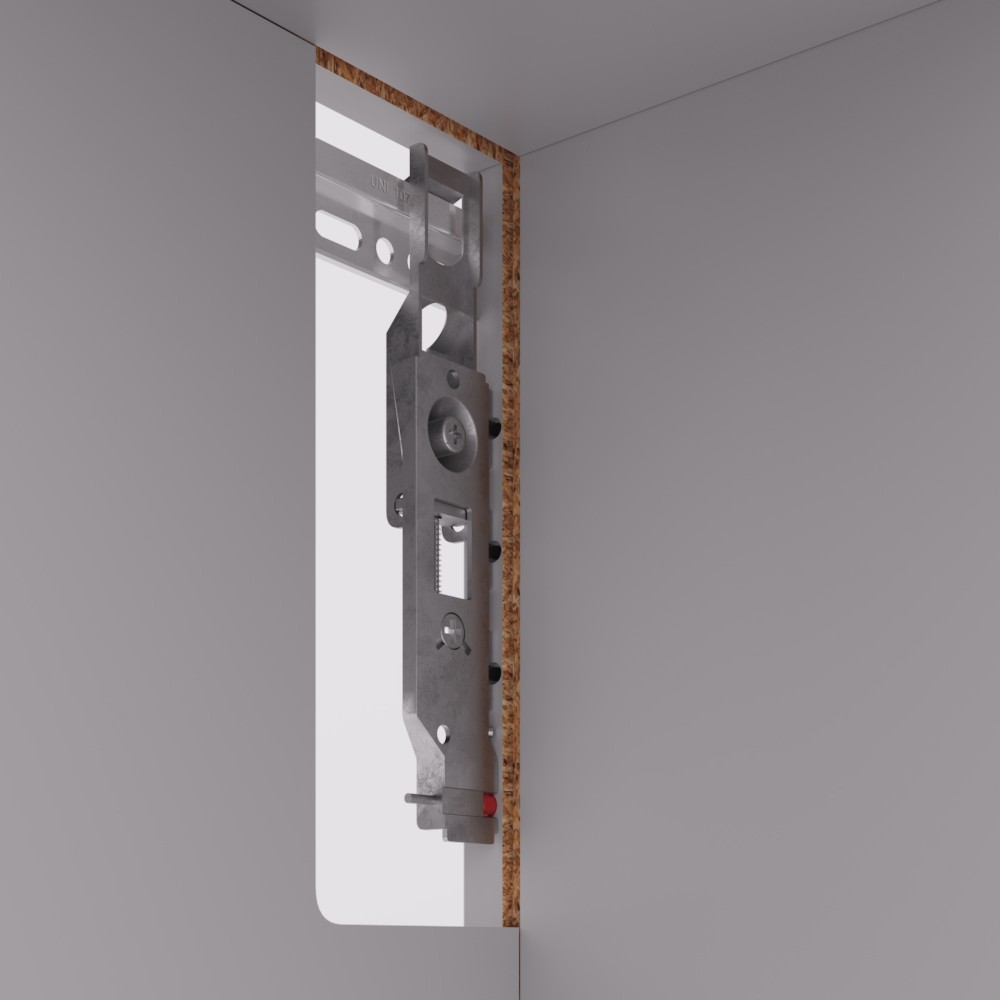 Подвеска корпусов скрытая с фиксатором, правая